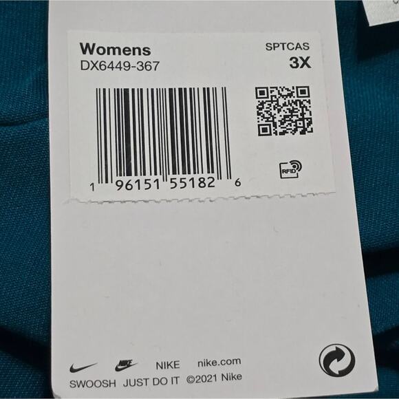 Nike Women Bright Spruce Stardust High-Waisted Leggings (DX6449-367) PLUS SZ 3X - Picture 8 of 9